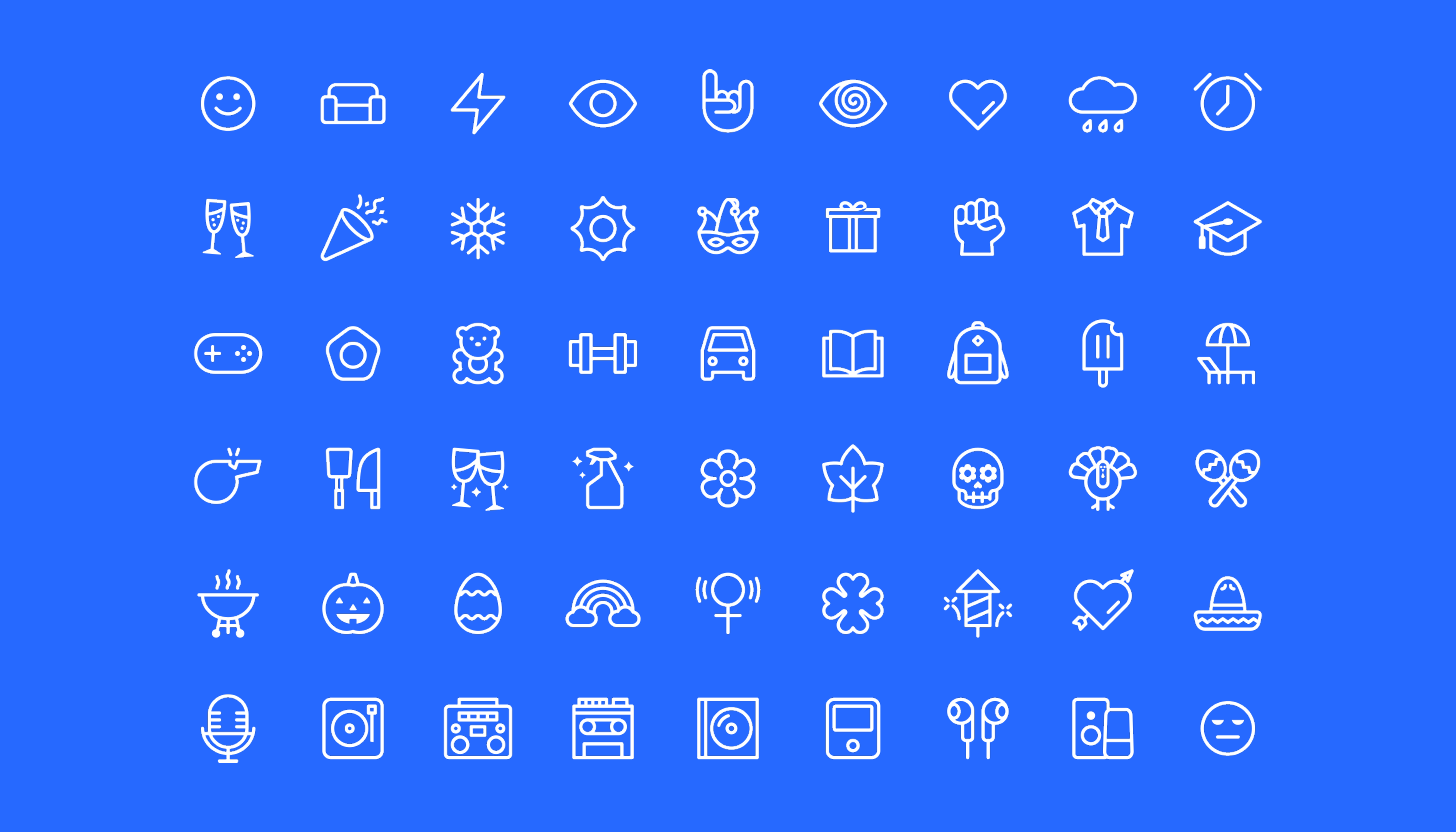 Pandora icon library by category