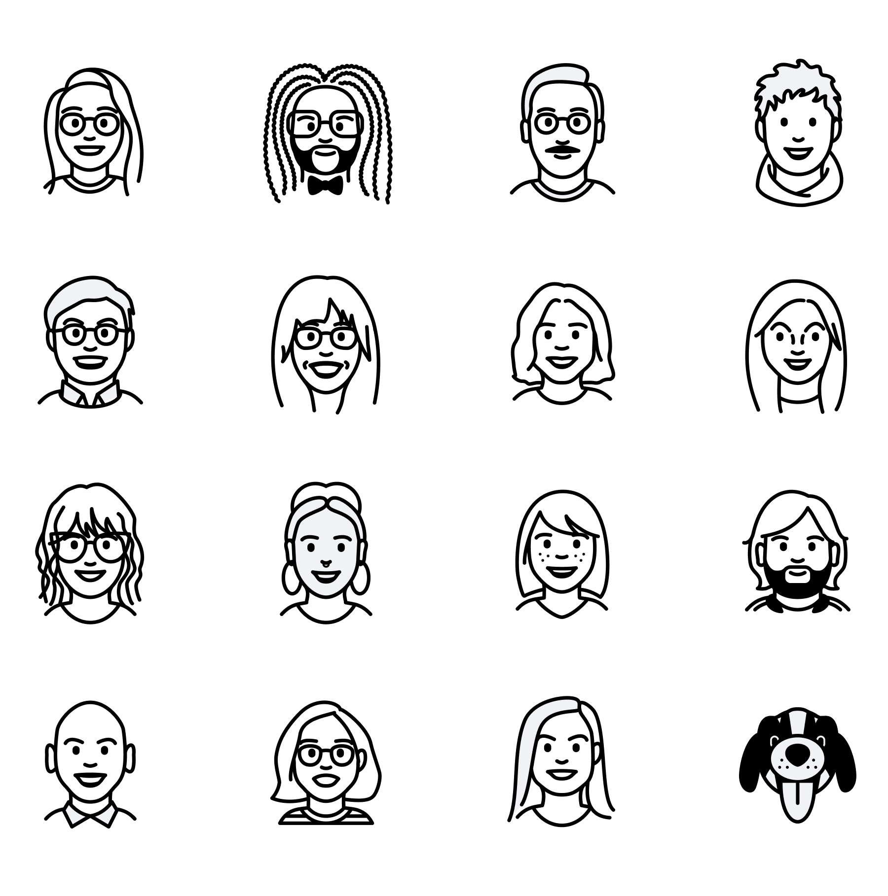 Pandora artist portrait illustrations