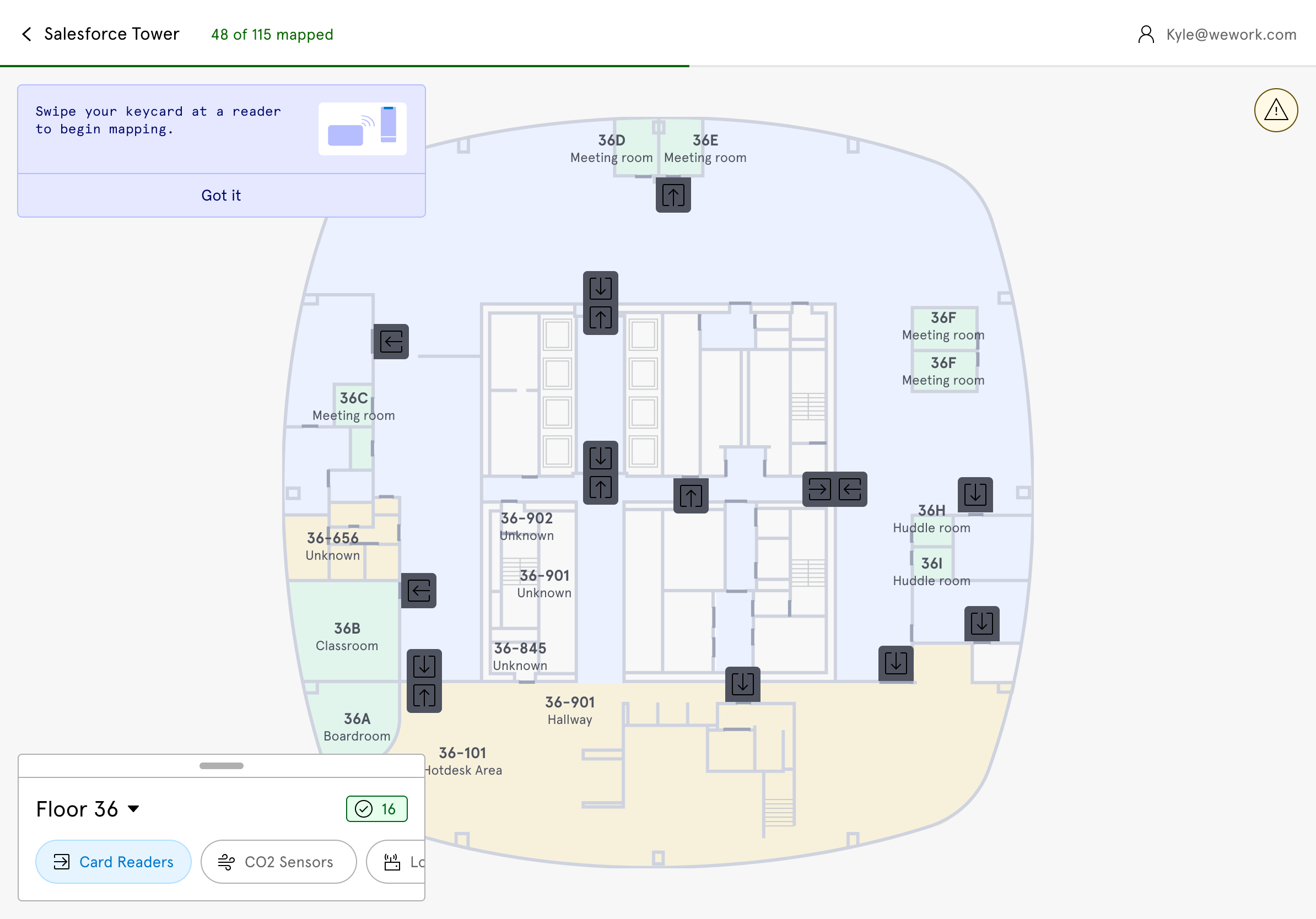 WeWork device deployment interface